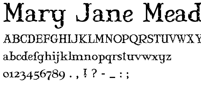 Mary Jane Meade font